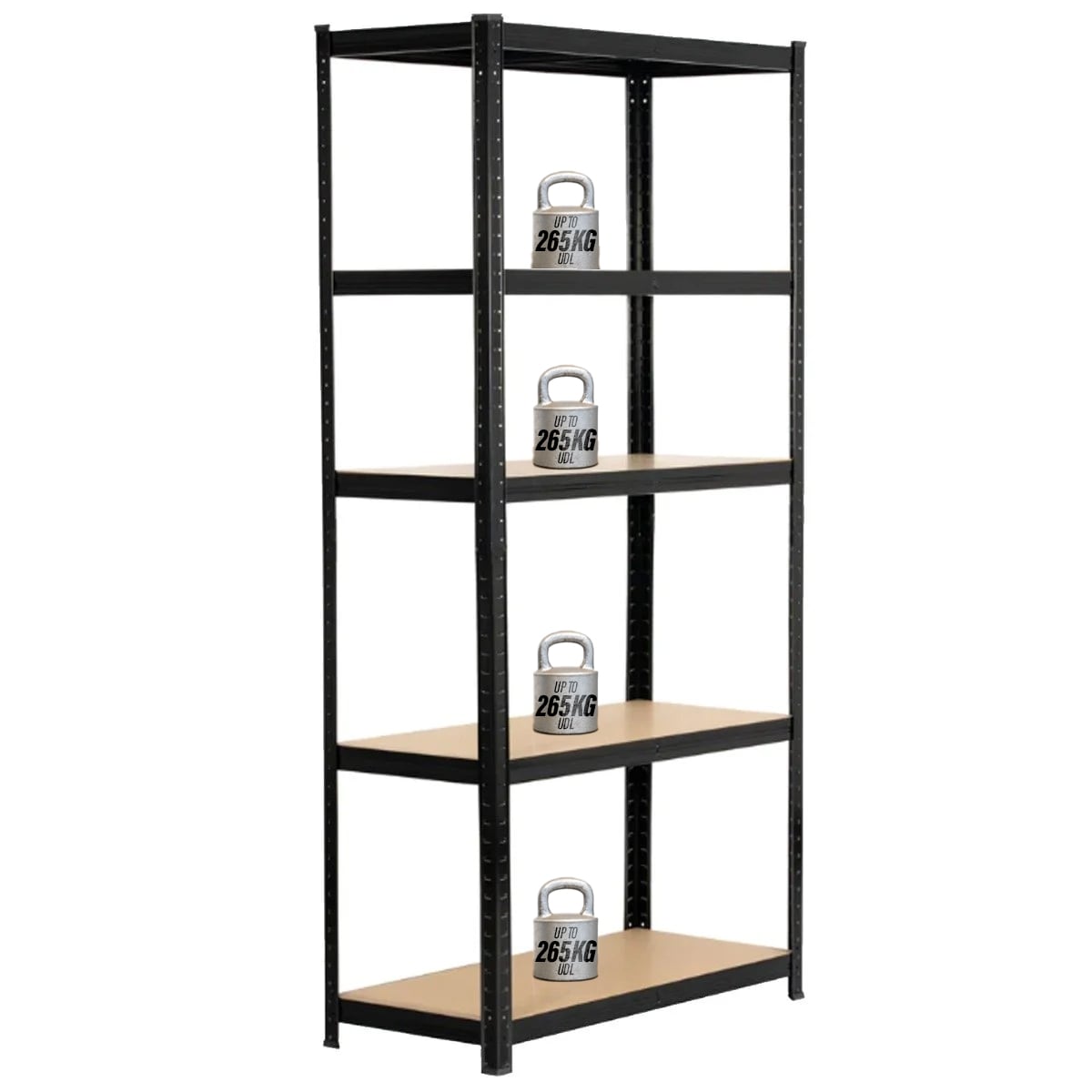 SGS 5 Tier Garage Shelving 5mm MDF - 180x90x45cm